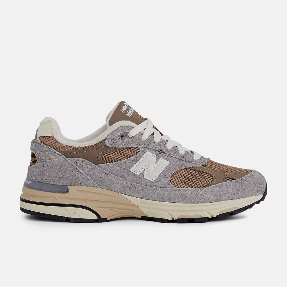 New Balance 993 Sneakers in Gray and Brown